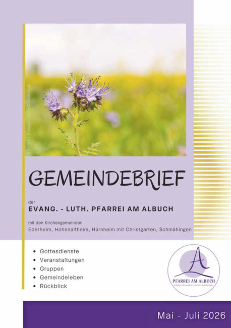 Gemeindebrief Pfarrei am Albuch Mai - Juli 2026